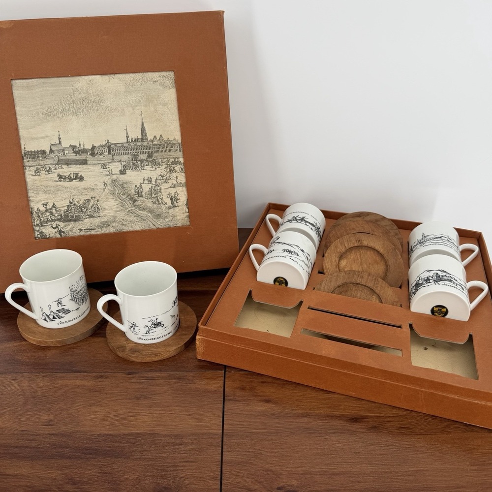 Mid Century Belvedere Studio Wien Türkenbelagerung Demitasse Espresso Set NIB